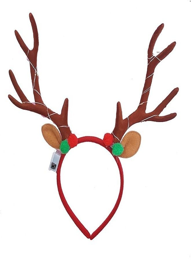 Partunay 1 Pcs Light Led Big Reindeer Antlers Hairband Christmas Headbands Christmas Costume for Kids Adults Christmas Xmas Props Party Favor Christmas Xmas Celebration - Image 4
